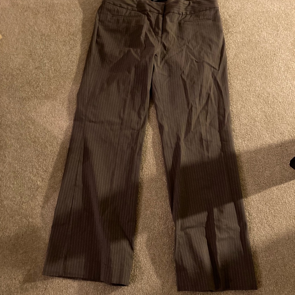 Express Design Studio Editor Women's Brown Pinstripe Trousers